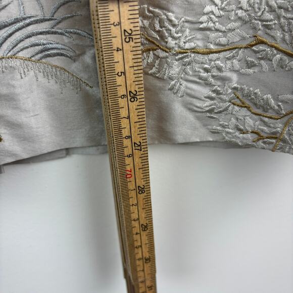 VINTAGE-INSPIRED Custom Satin Pencil Skirt – Oriental Tree Knee Length – 14 Plus - Picture 7 of 7